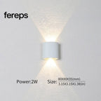 Modern Waterproof LED Wall Light for Indoor and Outdoor Use 2W White / Natural White