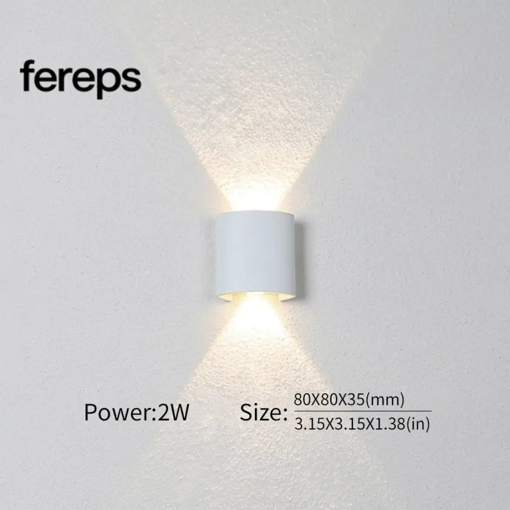 Modern Waterproof LED Wall Light for Indoor and Outdoor Use 2W White / Natural White