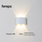Modern Waterproof LED Wall Light for Indoor and Outdoor Use 4W White / Cold White