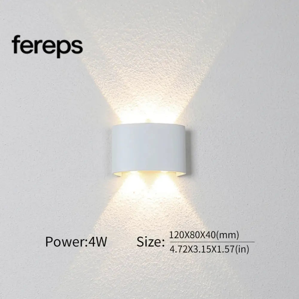 Modern Waterproof LED Wall Light for Indoor and Outdoor Use 4W White / Cold White