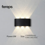 Modern Waterproof LED Wall Light for Indoor and Outdoor Use 6W Black / Natural White