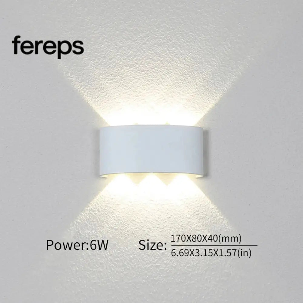 Modern Waterproof LED Wall Light for Indoor and Outdoor Use 6W White / Cold White