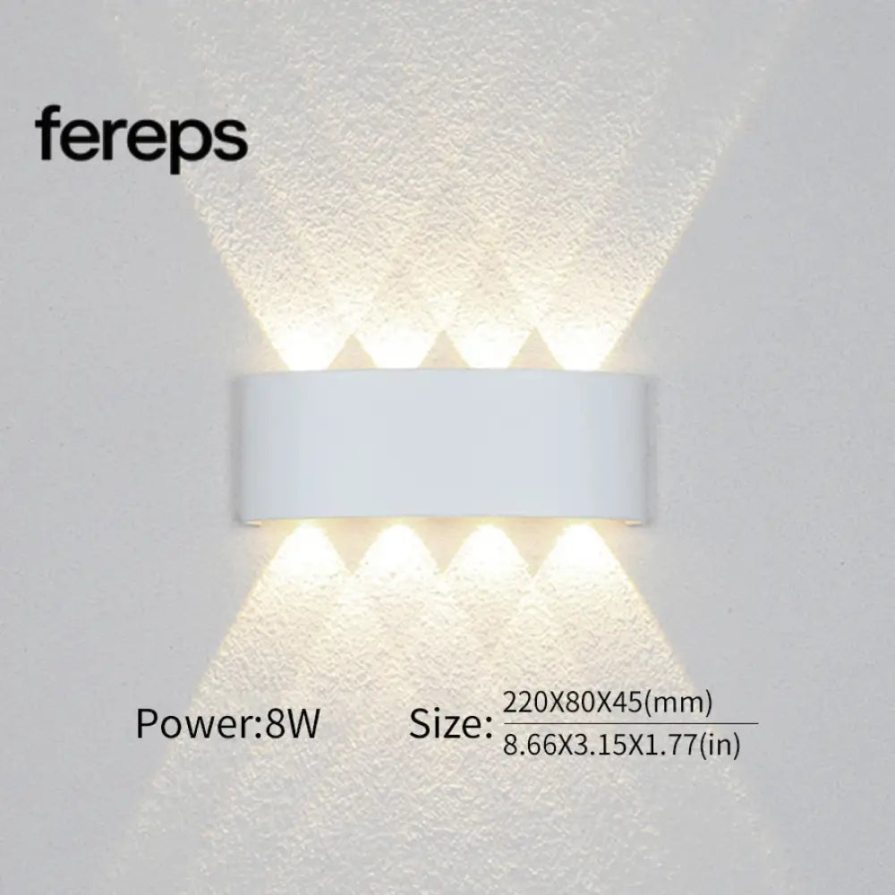 Modern Waterproof LED Wall Light for Indoor and Outdoor Use 8W White / Cold White