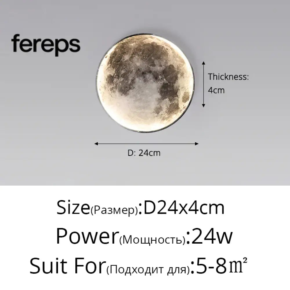 Moon LED Wall Light – Modern Wall Lamp for Bedroom Living Room and Hallway
