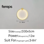 Moon LED Wall Light – Modern Wall Lamp for Bedroom Living Room and Hallway Gold D30x5cm / Cool white no remote
