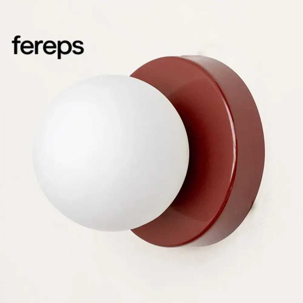 Nordic LED Glass Wall Lamp – Minimalist Base Sconce for Bedroom Hallway and Staircase Lighting