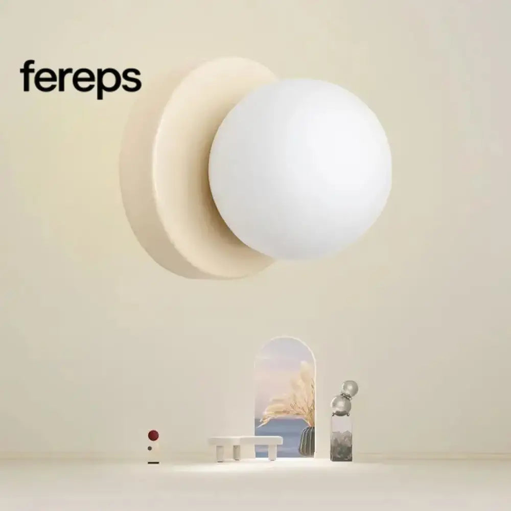 Nordic LED Glass Wall Lamp – Minimalist Base Sconce for Bedroom Hallway and Staircase Lighting