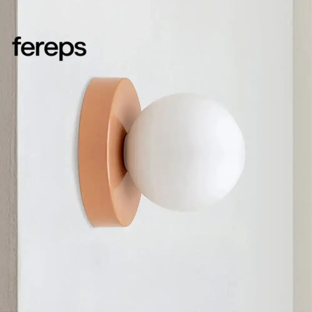 Nordic LED Glass Wall Lamp – Minimalist Base Sconce for Bedroom Hallway and Staircase Lighting