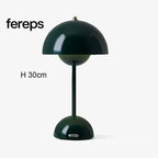 Nordic Led Table Lamp - Rechargeable Mushroom Lamp Dark green