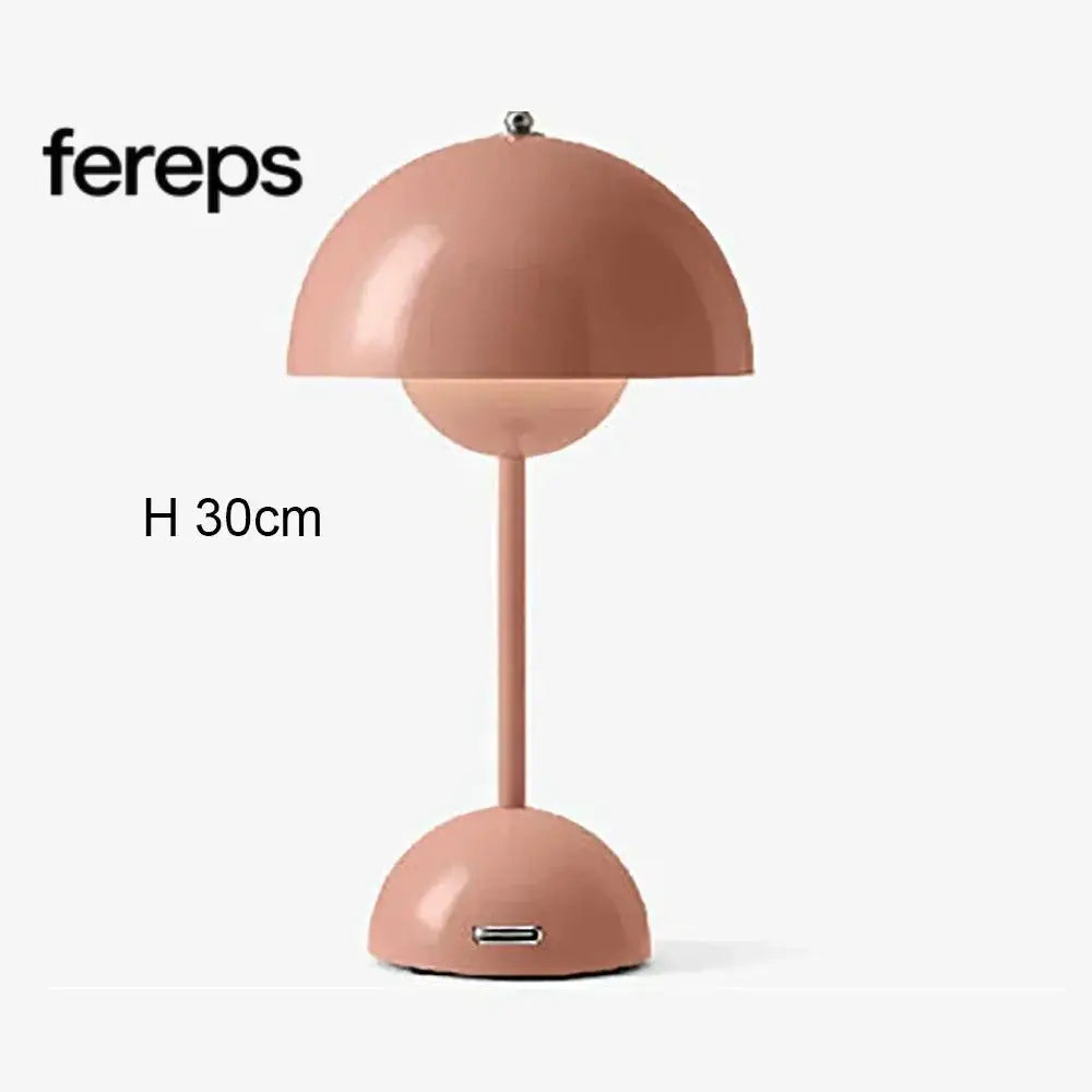 Nordic Led Table Lamp - Rechargeable Mushroom Lamp Pink