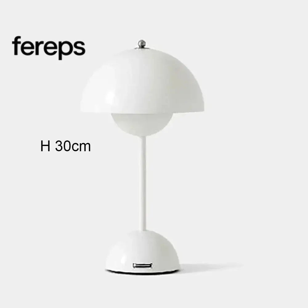 Nordic Led Table Lamp - Rechargeable Mushroom Lamp White