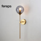 Nordic LED Wall Lamp – Modern Long Arm Bedside Light Fixture gray color