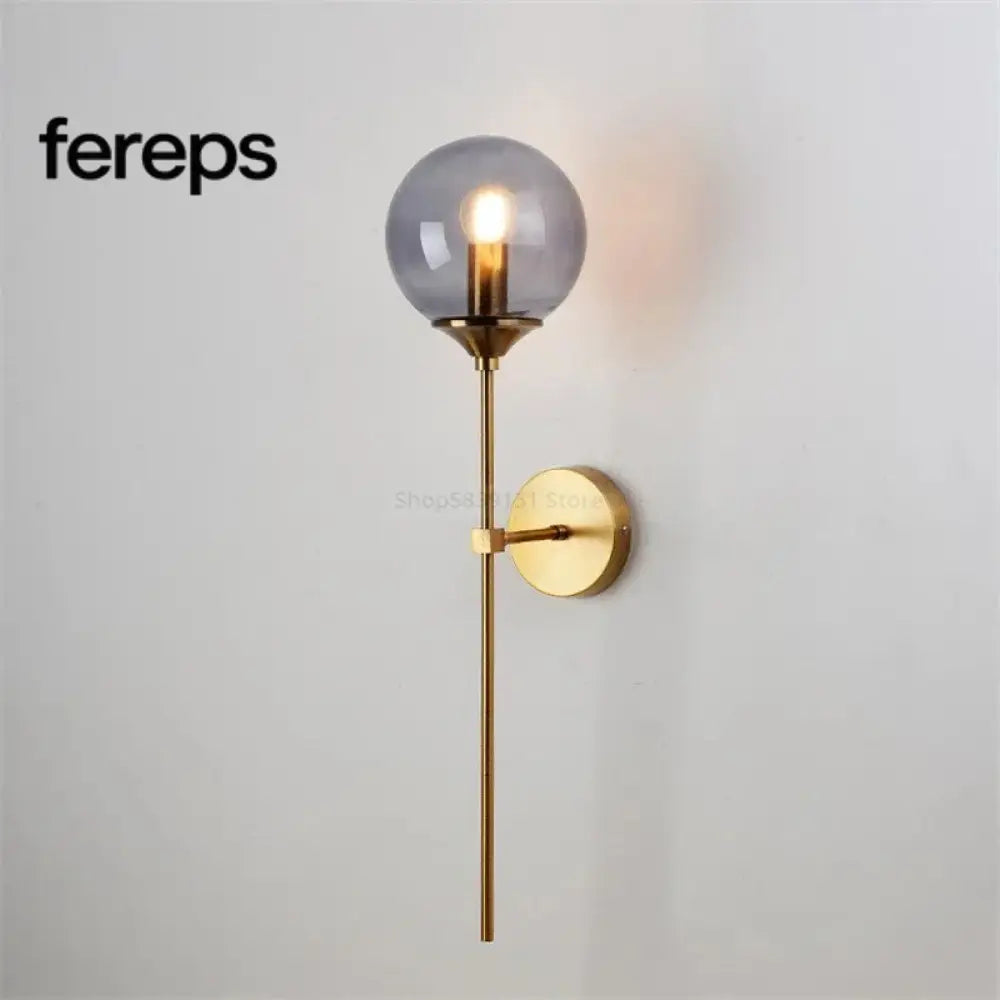 Nordic LED Wall Lamp – Modern Long Arm Bedside Light Fixture gray color