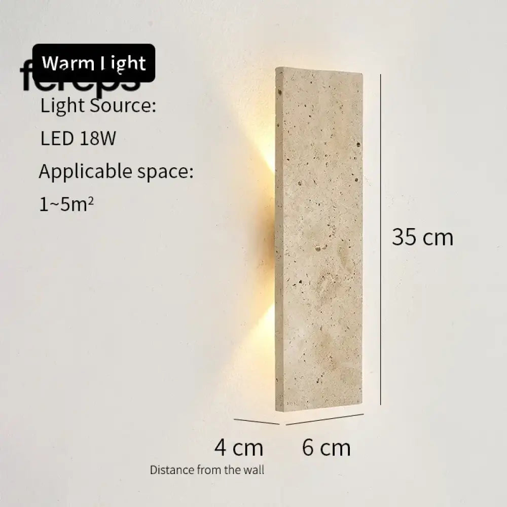 Outdoor Waterproof LED Wall Lamp with Natural Stone Design – Versatile Sconce Light for Indoor and Outdoor Use