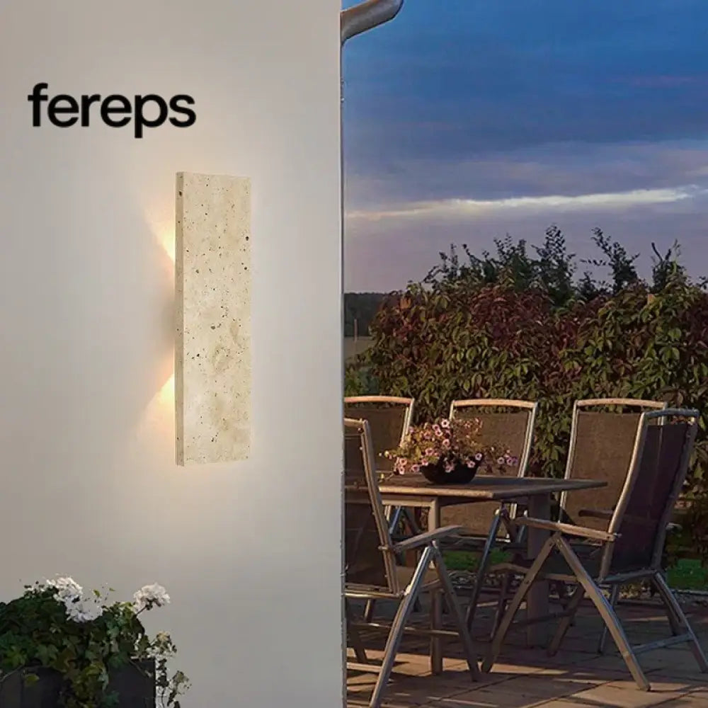 Outdoor Waterproof LED Wall Lamp with Natural Stone Design – Versatile Sconce Light for Indoor and Outdoor Use