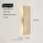 Outdoor Waterproof LED Wall Lamp with Natural Stone Design – Versatile Sconce Light for Indoor and Outdoor Use 35cm