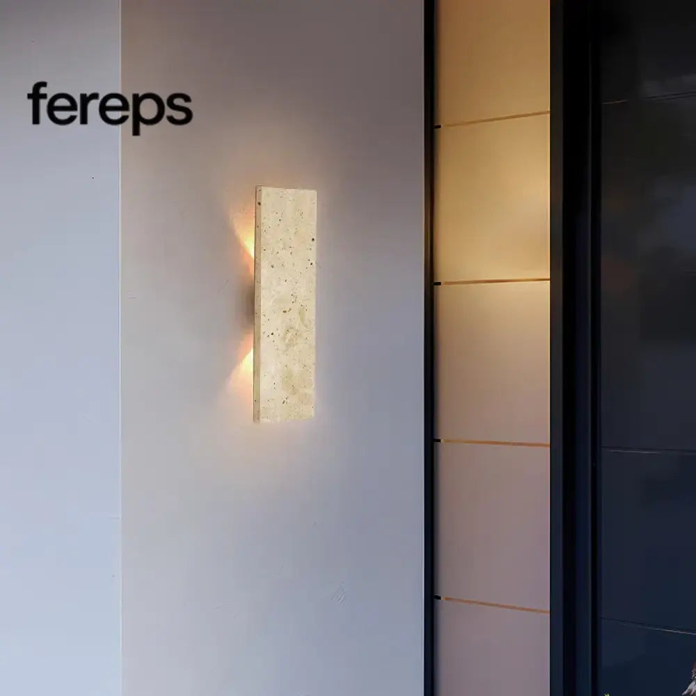 Outdoor Waterproof LED Wall Lamp with Natural Stone Design – Versatile Sconce Light for Indoor and Outdoor Use